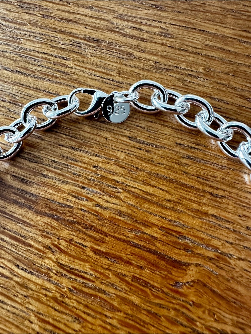 Silver Rolo Chain Necklace  18” - Picture 2 of 3